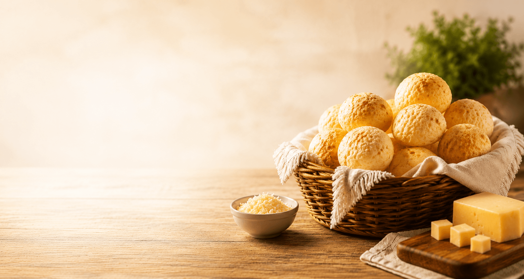 Pão de queijo quentinho Dona Dete